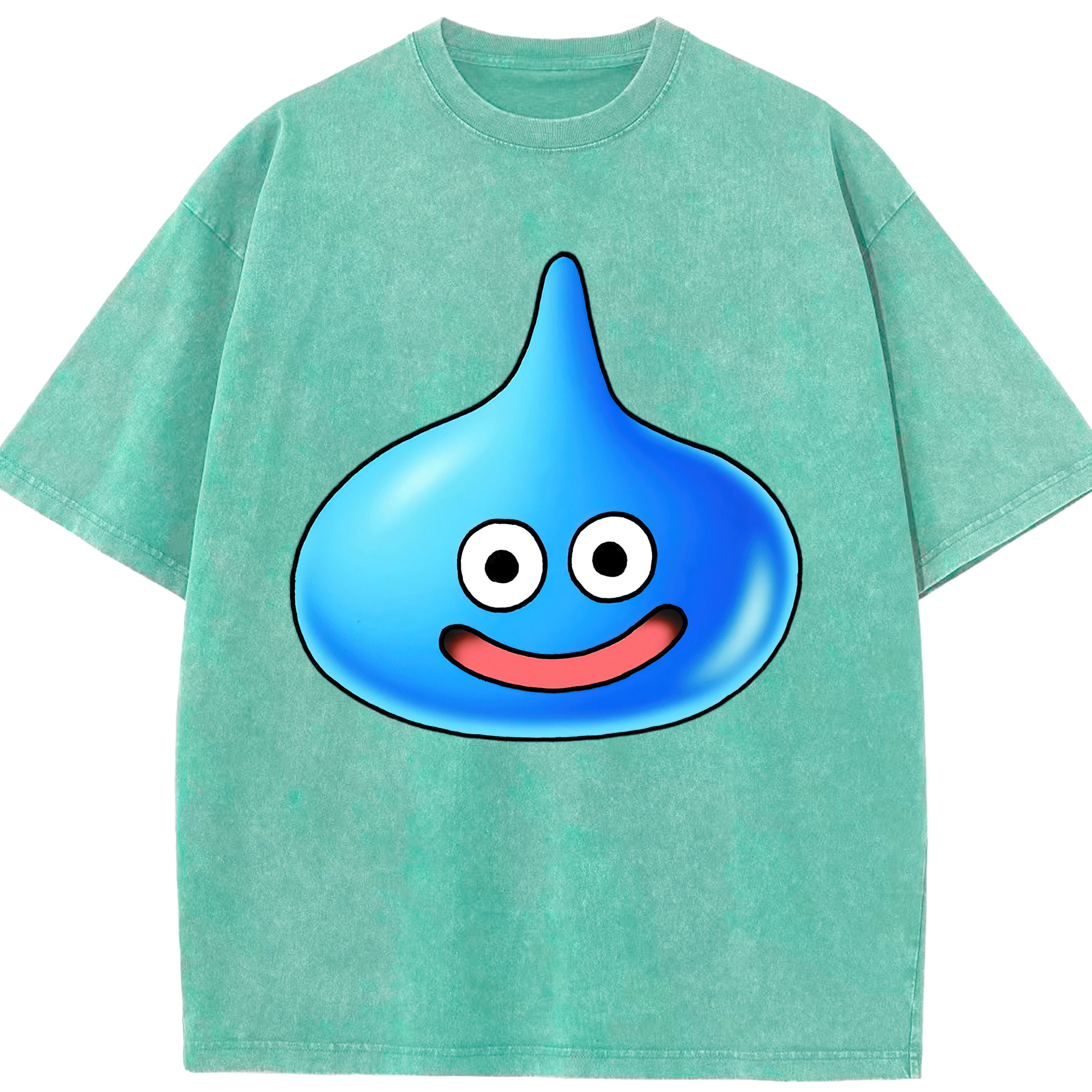 （画像用） ドラゴンクエスト Doragon Kuesuto Dragon Quest 綿100% ヴィンテージ風 半袖Tシャツ（フロントプリント）